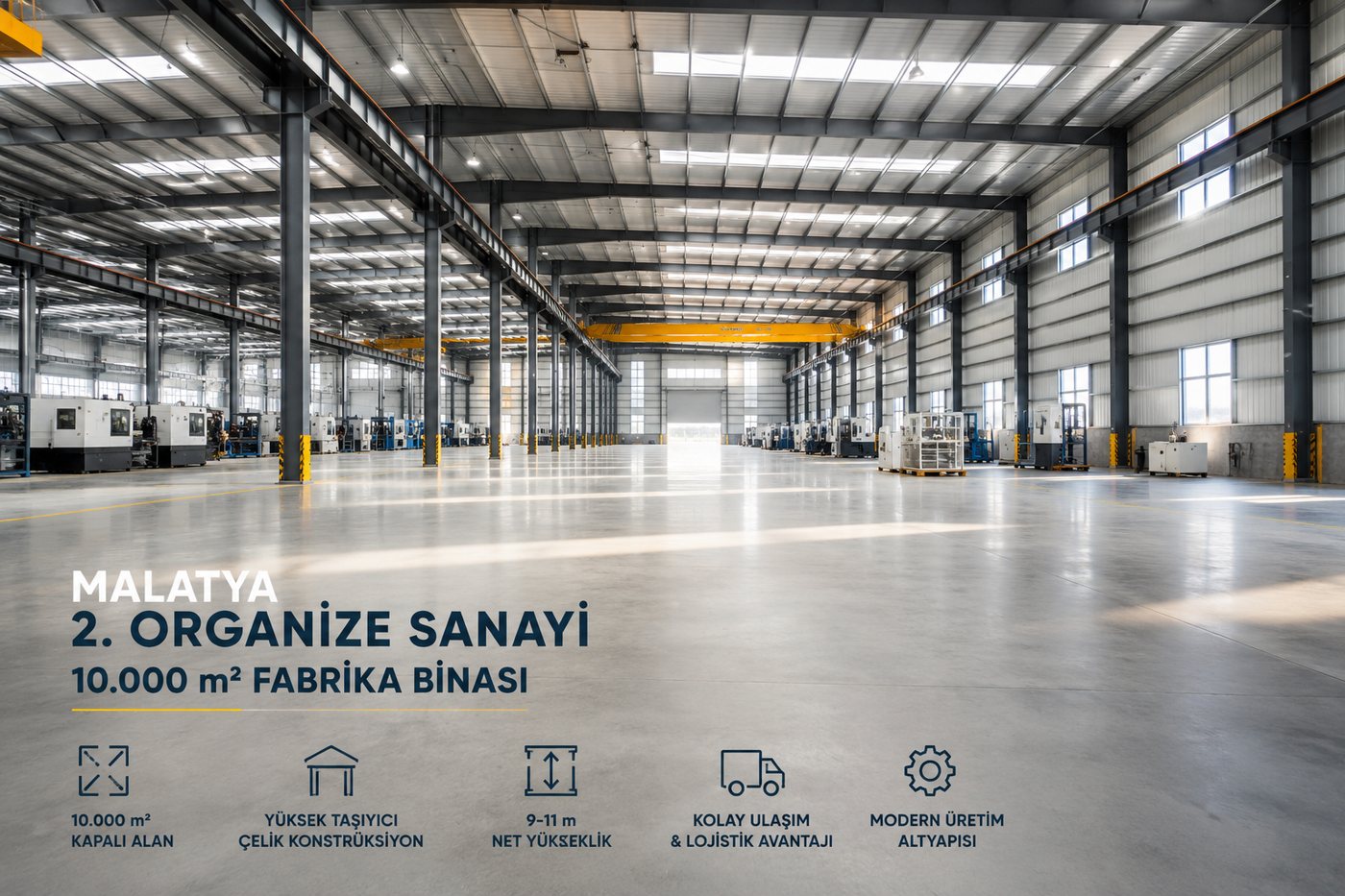Malatya 2. Organize Sanayi, 10.000 m² fabrika binası